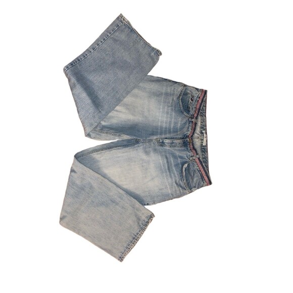 Vintage Tommy Hilfiger Womens Jeans Size 16 Flag Waist Band Straight Leg USA - Picture 4 of 6